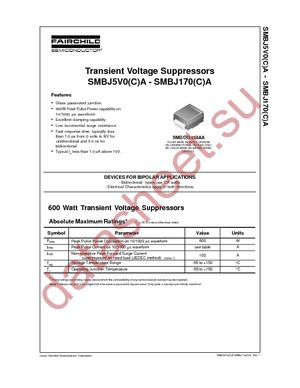 SMBJ5V0CA datasheet  